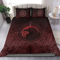 Viking Bedding Set, Ethnic Odin Raven Red RLT12 - Wonder Print Shop