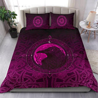 Viking Bedding Set, Ethnic Odin Raven Pink RLT12 - Wonder Print Shop