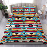 Blue and Red Pattern Native American Bedding Set LT10 - Wonder Print Shop
