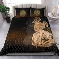Viking Bedding Set Odin Raven Viking Gold RLT12 - Wonder Print Shop