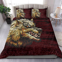Viking Bedding Set Fenrir On The Blood Moon Background RLT12 - Wonder Print Shop