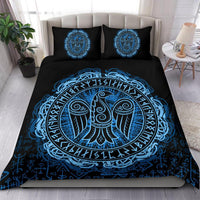 Viking Bedding Set Raven Celtic Cyan RLT12 - Wonder Print Shop