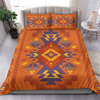 Orange Pattern Native American Bedding Set LT10 - Wonder Print Shop