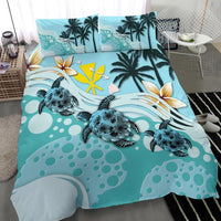 Kanaka Maoli (Hawaiian) Bedding Set - Blue Turtle Hibiscus - Wonder Print Shop