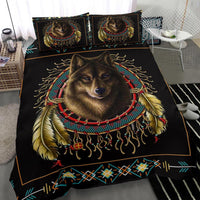 Wolf Dreamcatcher Native American Bedding Set LT10 - Wonder Print Shop