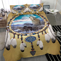 Wolves Dreamcatcher Native American Bedding Set LT10 - Wonder Print Shop
