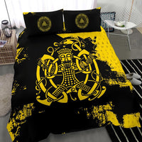 Viking Bedding Set, Loki Bound Triskele Rune Gold RLT12 - Wonder Print Shop