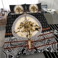 Viking Bedding Set Wolf and Vikings Tattoo 3D RLT12 - Wonder Print Shop