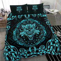 Viking Bedding Set Fenrir Viking Cyan 3D RLT12 - Wonder Print Shop