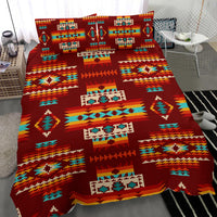 Red Pattern Native American Bedding Set LT10 - Wonder Print Shop