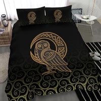 Viking Bedding Set Owl Celtic On Triskels Background RLT12 - Wonder Print Shop