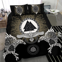 Viking Bedding Set Raven, Valknut and Vegvisir RLT12 - Wonder Print Shop