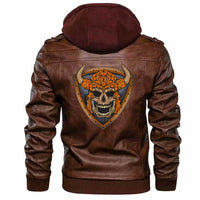 Viking Clothing Viking Available For Your Custom Zipper Leather Jacket RLT12 - Wonder Print Shop