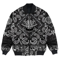 Viking Bomber Jacket Axes with Bandana Paisley Style RLT12 - Wonder Print Shop