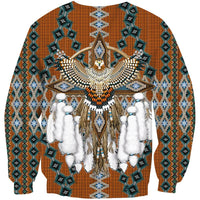 King Owl Tribe Symbol Native American Design 3D Sweatshirt LT10 - Wonder Print Shop