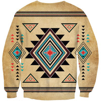 Geometric Tribe Symbol Native American Design 3D Sweatshirt LT10 - Wonder Print Shop