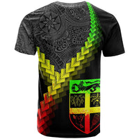 Fiji T Shirt Fiji Coat Of Arms With Polynesian Tattoo Reggae - Wonder Print Shop