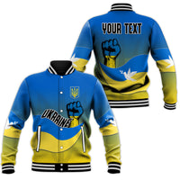 (Custom Personalised) Ukraine Baseball Jacket National Flag Style - Wonder Print Shop