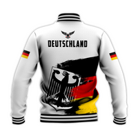 Germany Baseball Jacket Grunge Deutschland Flag and Eagle LT13 - Wonder Print Shop
