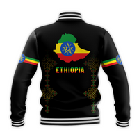 (Custom Personalised) Ethiopia Baseball Jacket Version Map LT13 - Wonder Print Shop