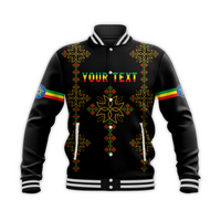(Custom Personalised) Ethiopia Baseball Jacket Version Map LT13 - Wonder Print Shop