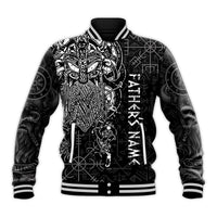 (Custom Personalised) Viking Dad Baseball Jacket Odin Runes Fathers Day LT13 - Wonder Print Shop