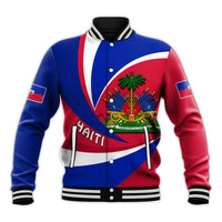 (Custom Personalised) Haiti Baseball Jacket Style Color Flag LT13 - Wonder Print Shop