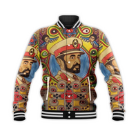 Ethiopia Baseball Jacket Haile Selassie I LT13 - Wonder Print Shop