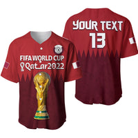 (Custom Text and Number) Qatar Football Baseball Jersey WC 2022 Style Sporty LT13 - Wonder Print Shop