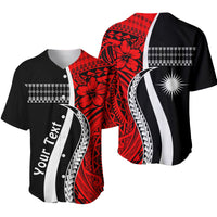 (Custom Personalised) Marshall Islands Baseball Jersey Simple Pattern Version Red LT13 - Wonder Print Shop