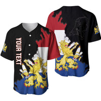 (Custom Personalised) Netherlands Baseball Jersey Style Flag and Map Holland LT13 - Wonder Print Shop
