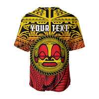 (Custom Personalised) Marquesas Islands Baseball Jersey Mata Tiki Polynesian Pattern LT13 - Wonder Print Shop