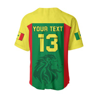 (Custom Text and Number) Senegal Football Baseball Jersey Champion of Africa LT13 - Wonder Print Shop