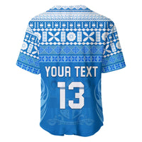 (Custom Text and Number) Bula Fiji Baseball Jersey Tapa Pattern LT13 - Wonder Print Shop