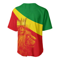(Custom Personalised) Ethiopia Baseball Jersey Ethiopian Cross and Lion of Judah LT13 - Wonder Print Shop