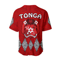 Tonga Warriors Baseball Jersey Tongan Pattern Version Black LT13 - Wonder Print Shop