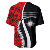 (Custom Personalised) Marshall Islands Baseball Jersey Simple Pattern Version Red LT13 - Wonder Print Shop