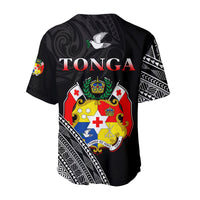 Tonga Baseball Jersey Tongan Pattern Blithesome Version Black LT13 - Wonder Print Shop