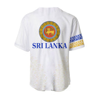 Sri Lanka Baseball Jersey Traditional Pattern and Elephants LT13 - Wonder Print Shop