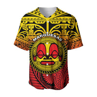 Marquesas Islands Baseball Jersey Mata Tiki Polynesian Pattern LT13 - Wonder Print Shop