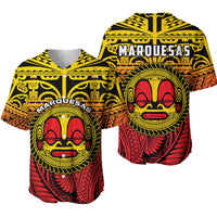 Marquesas Islands Baseball Jersey Mata Tiki Polynesian Pattern LT13 - Wonder Print Shop