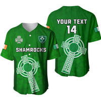 (Custom Text And Number) Ireland Rugby Go Shamrocks Baseball Jersey - Wonder Print Shop