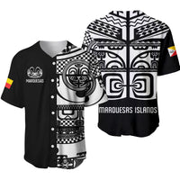 Marquesas Islands Tiki Baseball Jersey Marquesan Tattoo LT13 - Wonder Print Shop