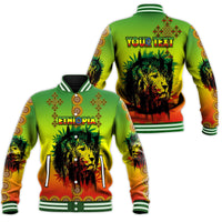 (Custom Personalised) Ethiopia Baseball Jacket Cross Mix Lion Colorful Style - Wonder Print Shop