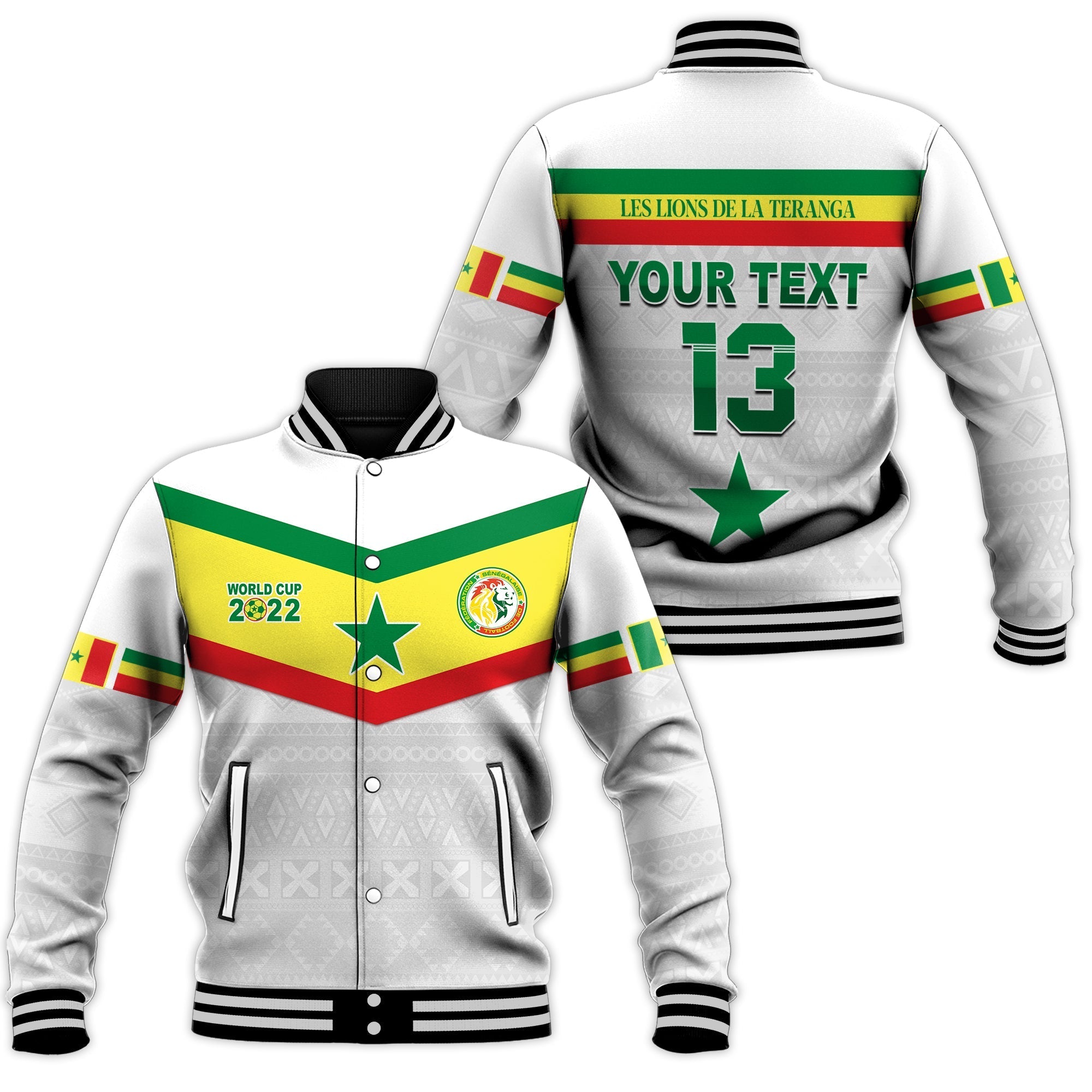 custom-text-and-number-senegal-football-2022-baseball-jacket-champion-teranga-lions-mix-african-pattern