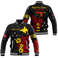 Custom Personalised Papua New Guinea Anniversary Baseball Jacket 47th Independence Day Since 1975 LT13 - Wonder Print Shop
