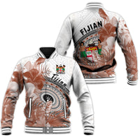 Fiji Tapa Baseball Jacket White Fijian Masi Be Loved Hibiscus LT13 - Wonder Print Shop