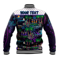 Custom Personalised Hawaii Skeleton Dancing Baseball Jacket Halloween Hawaiian Turtle LT13 - Wonder Print Shop