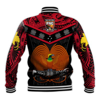 Papua New Guinea Rugby Baseball Jacket PNG Kumuls Bird Of Paradise Black - Wonder Print Shop