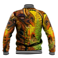 Custom Personalised Hei Tiki Maori Baseball Jacket Fern Aotearoa Ta Moko Sun LT13 - Wonder Print Shop